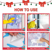 Carica l'immagine nel visualizzatore di Gallery, Svanco Natale Adesivi Finestra Sticker Porta Statico Fai da te Finestra Sticker Natale Decorazione Rimovibile Riutilizzabile Wallpaper PVC Fiocchi di Neve, Campane 9 fogli