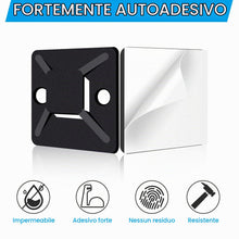Carica l'immagine nel visualizzatore di Gallery, Jatiler, 200 basi adesive per fascette stringicavi, colore nero, supporto autoadesivo, set con fascette multiuso (lunghe