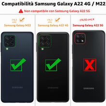 Carica l'immagine nel visualizzatore di Gallery, Ganbary Cover Compatibile con Samsung A22 4G/ M22/ M32 (Non per A22 5G), Protettiva Caso in PU Pelle Premium Portafoglio