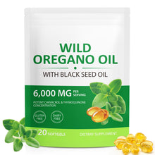 Carica l'immagine nel visualizzatore di Gallery, Capsule di olio di origano, 120 Capsule, Olio di origano con olio di semi neri, Olio di Origano Capsule - Spremuto a fre