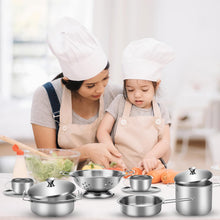 Carica l'immagine nel visualizzatore di Gallery, Auauraintt 17 Pezzi Accessori da Cucina Per Bambini, Set Cucina Bambini