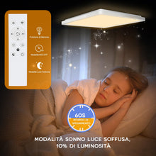 Carica l'immagine nel visualizzatore di Gallery, Yexati Plafoniera LED Soffitto 24W 3200LM 13RGB Dimmerabile con Telecomando, 3000-6500K Lampada da Soffitto IP54 Imperme