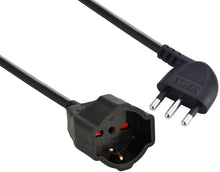 Carica l'immagine nel visualizzatore di Gallery, Electraline 46107 Prolunga Elettrica 3M Spina Italiana 16A, Presa Polivalente P40 (Schuko + 10/16A), Nero