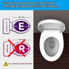 Carica l'immagine nel visualizzatore di Gallery, Ibergrif M41002 Sedile WC O Forma Chiusura Ammortizzata Bianco