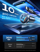 Carica l'immagine nel visualizzatore di Gallery, LISEN Caricatore Auto USB C 69W+60W Cavo【PD &amp; QC3.0 Rapido】 Caricatore Auto Accendisigari, Caricabatterie Auto USB C Kit di Accessori da Auto Per Cellulari Compatibile con iPhone 17 16 15 Pro Max