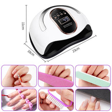 Carica l'immagine nel visualizzatore di Gallery, Lampada Unghie UV LED,72W Lampada UV Unghie Professionale per Manicure/Pedicure,4 Timers da 10s/30s/60s/90s,LCD Display Lampada per unghie per Gel Nail Polish Light