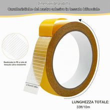Carica l'immagine nel visualizzatore di Gallery, Nastro Biadesivo in Tessuto e Forbici Bianche, 2,5 cm x 10 m, Nastro Orlo per Tende, per Cucire orli, Pantaloni, Indumen