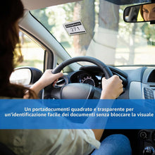 Carica l'immagine nel visualizzatore di Gallery, 3 pezzi Porta permesso di parcheggio per parabrezza auto, porta permesso auto autoadesivo, porta targa e badge universal