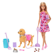 Carica l'immagine nel visualizzatore di Gallery, Barbie Set con Cane a Passeggio e Bambola Malibu