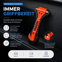 Carica l'immagine nel visualizzatore di Gallery, 2x Martello d’Emergenza Auto con Tagliacinture – Set Sicurezza per Veicoli – Nothammer Universale per Auto, Camion e Fur