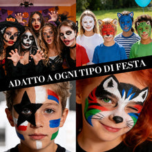 Carica l'immagine nel visualizzatore di Gallery, Truccabimbi Halloween Make Up 12 Colori Bambini Adulti