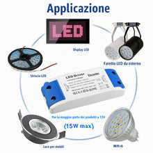 Carica l'immagine nel visualizzatore di Gallery, Trasformatore LED 60W LED Driver 5A Trasformatori 12V Alimentatore Convertitore per Bassa Tensione Striscia Lampadina MR