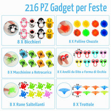 Carica l'immagine nel visualizzatore di Gallery, KOMABLEN 216 Pezzi Gadget Compleanno Bambini, Pignatta Regalini Fine Festa, Animali Giochini per feste di compleanno Gad
