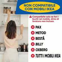 Carica l'immagine nel visualizzatore di Gallery, Cerniere Ante Cucina e Armadi Ammortizzate 35 mm – Sormonto Totale 110° (8 Pezzi) – Cerniere Mobili Cucina e Sportelli a