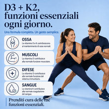 Carica l'immagine nel visualizzatore di Gallery, Vitamina D3+K2 (Dura 1 anno e 4 mesi) 500 Microcompresse – ELETTO PRODOTTO DELL’ANNO 2026 - Senza Biossido di Silice, Vitamina D3 2000 UI a Compressa – Vitamina K2 MK7 All-Trans Active Pro Vitaminact