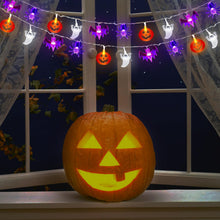Carica l'immagine nel visualizzatore di Gallery, Catena luminosa da 7 m, per Halloween, 40 LED, catena luminosa con timer, decorazione di Halloween, decorazione per este