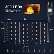 Carica l'immagine nel visualizzatore di Gallery, yowin Tenda Luminosa 3m x 3m 300 LED Luci Natale con Spina