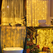 Carica l'immagine nel visualizzatore di Gallery, SUNNOW Tenda Luminosa,300 LED 300 * 300cm 8 Modalità Impermeabile Tenda Luci LED con Telecomando,Luci Fatate per Tende,Catene luminose per Natale,Matrimoni,Camere da letto,Finestre,Interni,Esterni