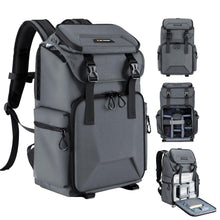 Carica l&#39;immagine nel visualizzatore di Gallery, K&amp;F Concept Zaino per Fotocamera Professonale, Borsa Fotocamera Fotografia, Zaino Fotocamera Impermeabile Antifurto, Grande Capacità, Elevata Stabilità, Scomparto per Laptop da 16 Pollici, Grigio