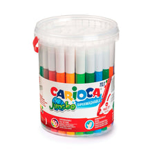 Carica l'immagine nel visualizzatore di Gallery, CARIOCA Jumbo | Pennarelli Lavabili per Bambini in Barattolo con Maniglia, Set Pennarelli Punta Grossa, 50 Colori