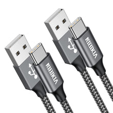 Carica l'immagine nel visualizzatore di Gallery, Cavo USB C [2metri 2Pezzi] 3.1A Cavo ricarica rapida type c per iphone