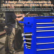 Carica l'immagine nel visualizzatore di Gallery, 2 Pezzi Supporto Organizer Magnetico per Chiavi Inglesi, Pannello Porta Attrezzi da Parete, Porta Attrezzi, Porta Chiavi