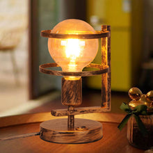 Carica l'immagine nel visualizzatore di Gallery, Lampada da tavolo decorativa, lampada d'atmosfera retrò, lampada da tavolo in metallo E27 camera da letto paralume con i