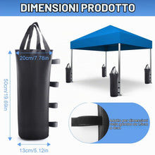 Carica l'immagine nel visualizzatore di Gallery, 4 sacchi di sabbia padiglione ponderazione ponderazione, tende, sacchi di sabbia versatili per gazebo e tende all'aperto