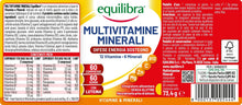 Carica l'immagine nel visualizzatore di Gallery, Equilibra Integratori Alimentari, Multivitamine e Minerali, a base di 12 Vitamine e 6 Minerali con Luteina, Indicato per