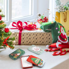 Carica l'immagine nel visualizzatore di Gallery, LIHAO 6pz Scatole di Natale in Metallo, MINI Cofanetto per Buono Regalo, Gioielleria, Moneta, Piccolo Contenitore