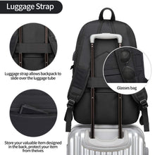 Carica l'immagine nel visualizzatore di Gallery, WENIG Zaino Laptop 17 Pollici Antifurto Impermeabile Uomo Grande Capacità PC Portatile con Ricarica USB Zaino da Viaggio Affari per Tempo Libero Scuola College - Nero