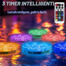 Carica l'immagine nel visualizzatore di Gallery, Illuminazione Subacquea Piscina Con Telecomando 4 Pezzi Luce Piscina RGB Con 16 Colori, Multicolore RGB Luci Piscina, Lu