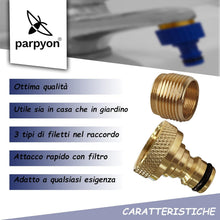 Carica l'immagine nel visualizzatore di Gallery, Parpyon® Parpyon® Adattatore Rubinetto miscelatore lavello cucina - lavabo bagno raccordo con presa attacco rapido per t