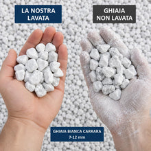 Carica l'immagine nel visualizzatore di Gallery, Ghiaia Bianca Decorativa 7–12 mm Pre-lavata – Sassolini per Vasi e Giardino – Ideale per Drenaggio e Decoro – Pietra Nat