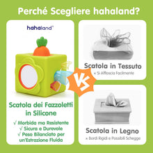 Carica l'immagine nel visualizzatore di Gallery, hahaland Giochi Neonato 6 Mesi, Scatola Fazzoletti Silicone Montessori
