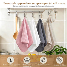 Carica l'immagine nel visualizzatore di Gallery, Zindoo 5 Pezzi Strofinacci Cucina Microfibra 40x40 cm Multicolore