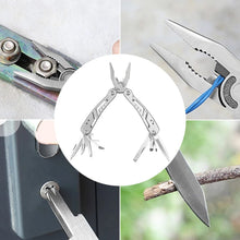 Carica l'immagine nel visualizzatore di Gallery, Gvolatee Pinza Multiuso 11 in 1, Pieghevole Multitool in Acciaio Inossidabile con Cacciavite Punte, Coltello Tascabile, 