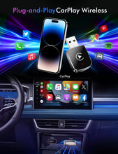 Carica l'immagine nel visualizzatore di Gallery, Adattatore CarPlay Wireless per Auto, Adattatore Wireless CarPlay e Android Auto con Bluetooth 5.4, Plug and Play, Conne
