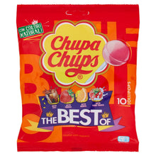 Carica l'immagine nel visualizzatore di Gallery, Chupa Chups The Best Of, Caramelle Lecca Lecca, ai Gusti Assortiti Fragola, Arnancia, Cola, Panna-Fragola, Senza Glutine, Multicolore, 120g, Confezione da 1, ottimo da condividere