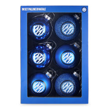 Carica l'immagine nel visualizzatore di Gallery, Inter - Set di 6 Palline di Natale Premium - Decorazione natalizia ideale come regalo e per tutti i tifosi Inter