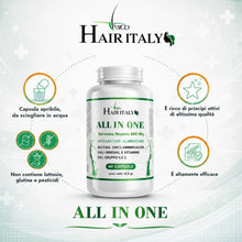 Carica l'immagine nel visualizzatore di Gallery, ALL IN ONE, Integratore capelli uomo - Vitamine capelli con Serenoa Repens 640 mg e Biotina alta titolazione - Zinco, Se