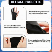 Carica l'immagine nel visualizzatore di Gallery, Guanto da Disegno, Guanto per Disegnare Tavoletta Grafica, Guanti Anti-Tocco Accidentale a 3 Strati Guanto, Guanti Table