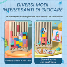 Carica l'immagine nel visualizzatore di Gallery, 3D di Legno Tetris, Cervello Giocattoli con 41 Colorato Blocchi Geometrici, Intelligenza Jigsaw Rompicapo, Regali Educat