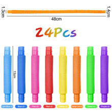 Carica l&#39;immagine nel visualizzatore di Gallery, Newpop 24 pezzi tubi gioco per bambini, Colorati pop tube, pop tubes, tubi allungabili gioco, giocattoli sensoriali Adatti a bambini, ragazzi e adulti