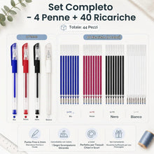 Carica l'immagine nel visualizzatore di Gallery, Carehabi Penne Cancellabili per Tessuti da Calore Set di 4 Penne con 40 Ricariche Alternativa Gesso per Sarti Accessori Cucito Pennarelli per Stoffa Ricamo e Sartoria 0,7 mm