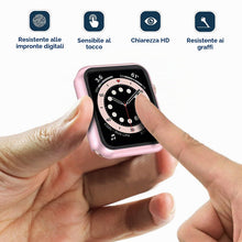 Carica l'immagine nel visualizzatore di Gallery, Simpeak 4 Pezzi Cover Compatibile con Apple Watch SE3/ SE2 /SE/Series 6/5/4 40 mm, Custodia Rigida con Vetro Temperato H