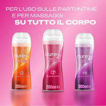 Carica l'immagine nel visualizzatore di Gallery, Durex Massage 2 in 1 Guaranà, Lubrificante Sessuale Intimo, Adatto per Rapporti Intimi e Massaggi, Gel Lubrificante a Ba
