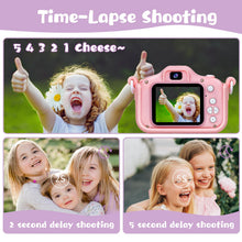 Carica l'immagine nel visualizzatore di Gallery, Macchina Fotografica Bambini, 48MP Digitale Fotocamera Bambini con Scheda 32 GB, Regali Gioco Natale &amp; Compleanno per Bambino Bambina 3 4 5 6 7 8 9 10 Anni, Cappuccio di Unicornio (Rosa)