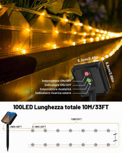 Carica l'immagine nel visualizzatore di Gallery, btfarm Ghirlanda di luci solari per esterni, 10 m, 100 LED