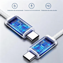 Carica l'immagine nel visualizzatore di Gallery, Cavo USB C to USB C 100W per iPhone Duo/Air/18Pro/18Pro Max/17/17 Pro/16/16e/15,Cavo USB C PD 3.0 Ricarica Rapida,3M Nyl